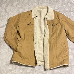 Lightweight Tan Jacket with Cream Lining